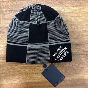 Louis Vuitton Monochrome Checkered Beanie